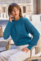Round Neck Long Sleeve Knit Sweater