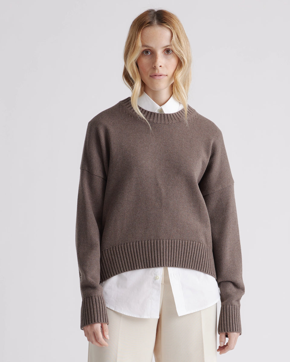 100% Organic Cotton Boyfriend Crew Sweater