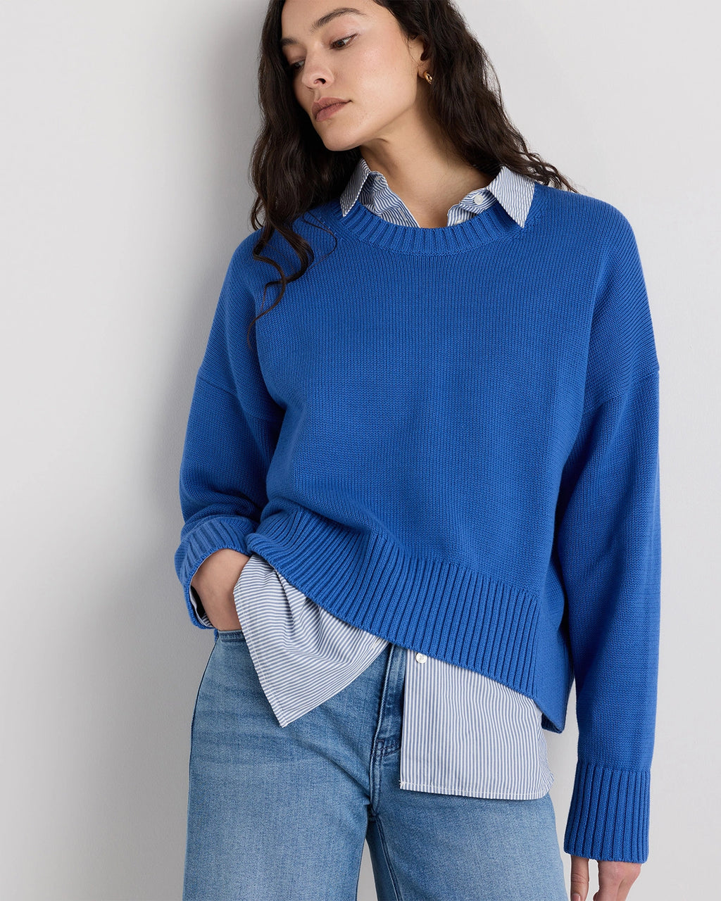 100% Organic Cotton Boyfriend Crew Sweater
