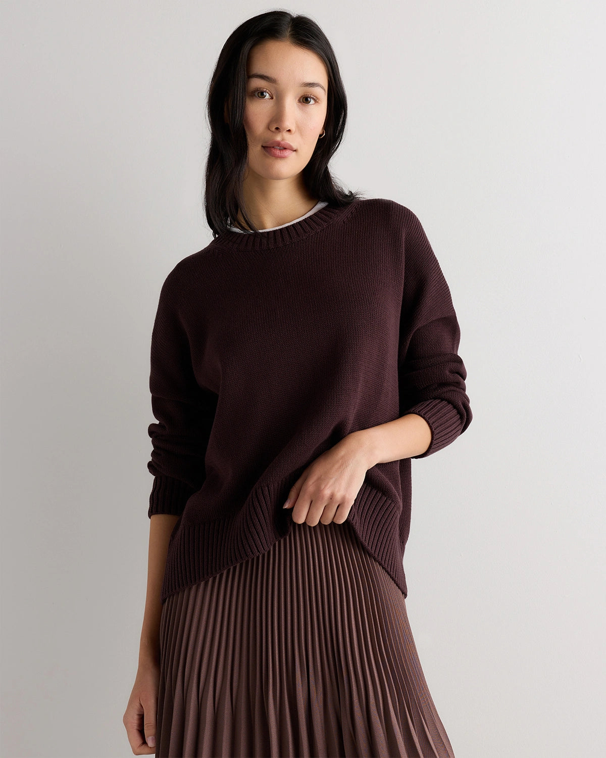 100% Organic Cotton Boyfriend Crew Sweater