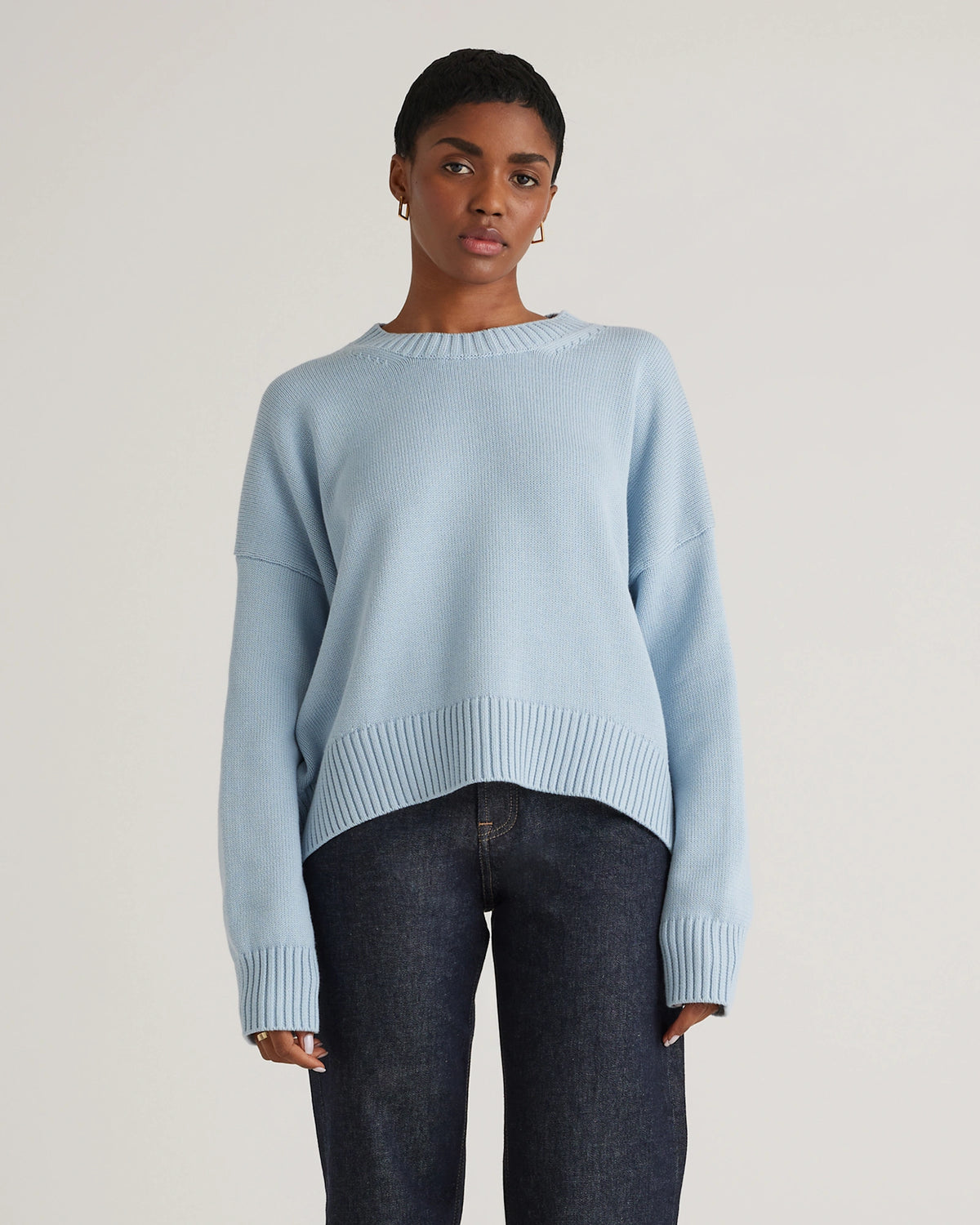 100% Organic Cotton Boyfriend Crew Sweater