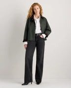 Organic Waxed Cotton Cropped Barn Jacket