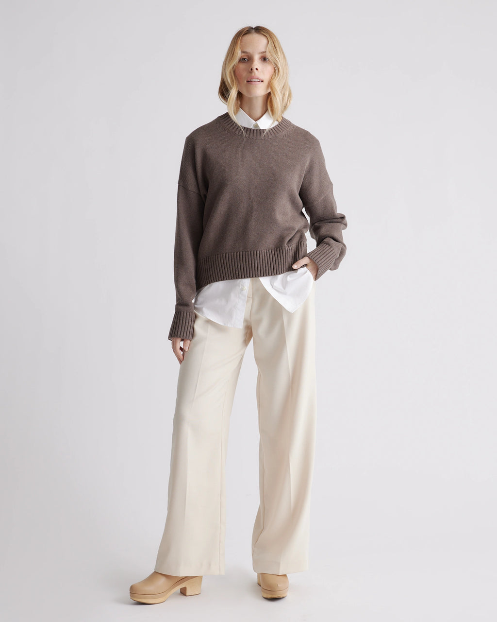 100% Organic Cotton Boyfriend Crew Sweater