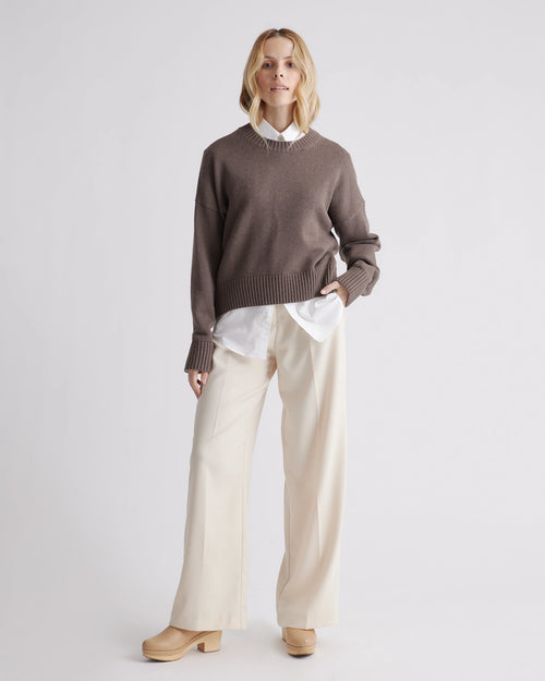 100% Organic Cotton Boyfriend Crew Sweater