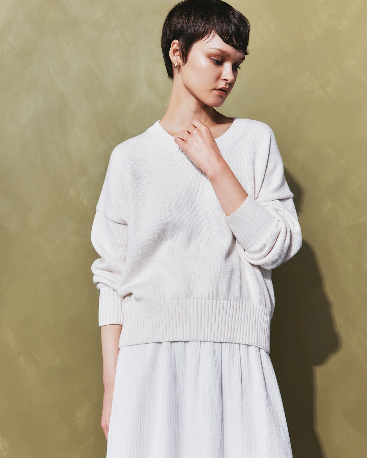 100% Organic Cotton Boyfriend Crew Sweater