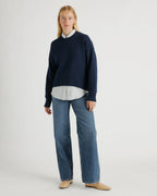 100% Organic Cotton Boyfriend Crew Sweater