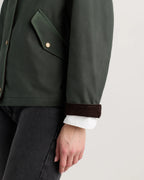 Organic Waxed Cotton Cropped Barn Jacket