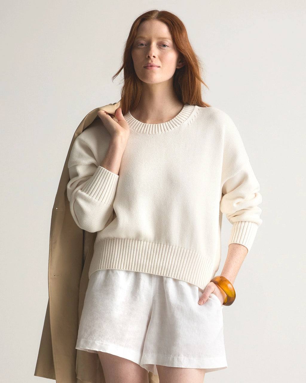 100% Organic Cotton Boyfriend Crew Sweater
