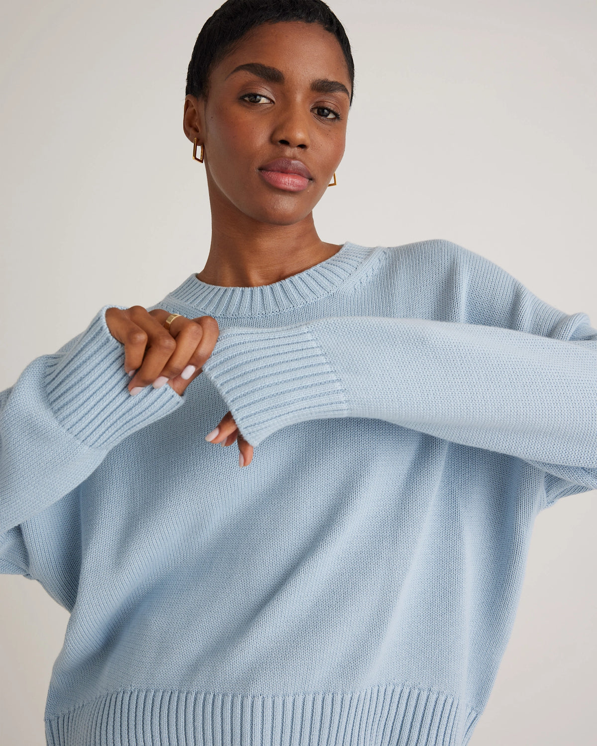 100% Organic Cotton Boyfriend Crew Sweater
