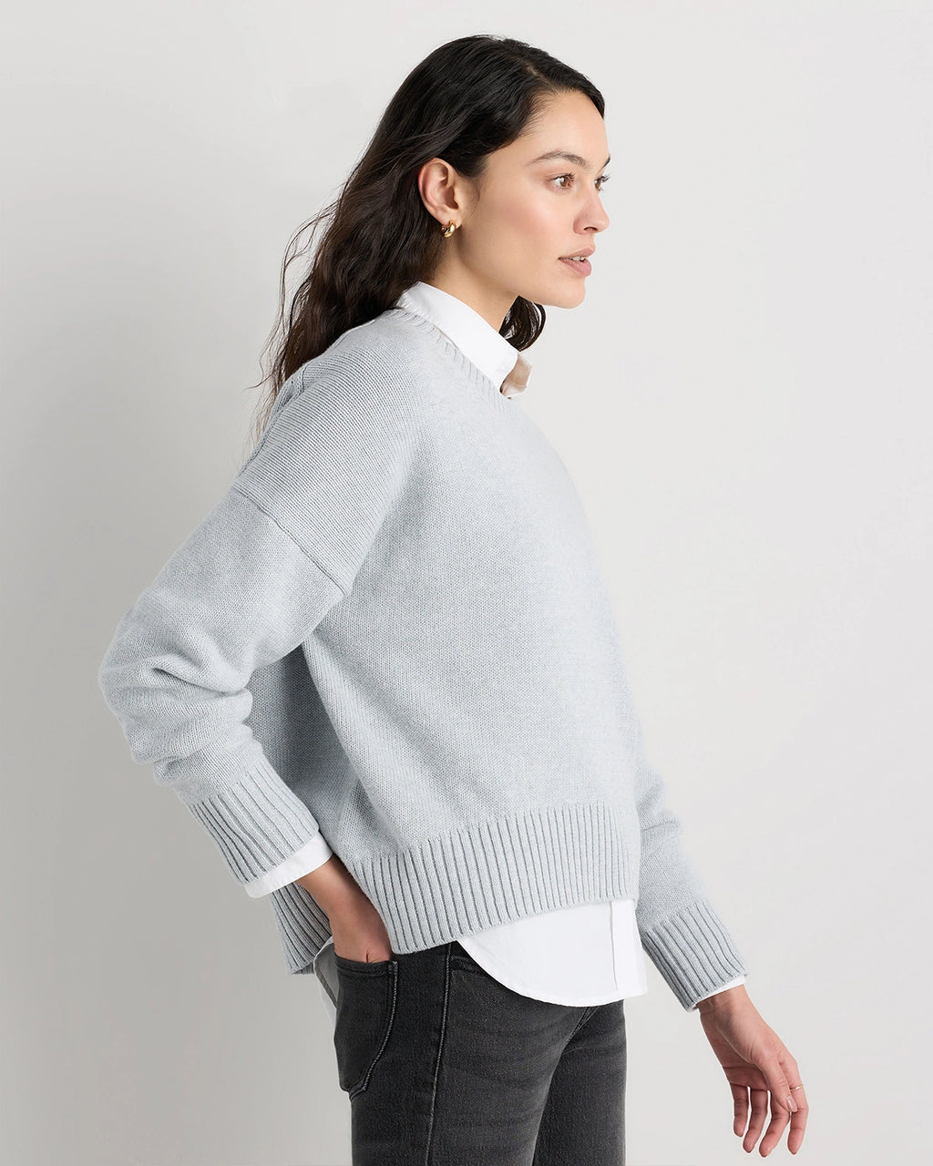 100% Organic Cotton Boyfriend Crew Sweater