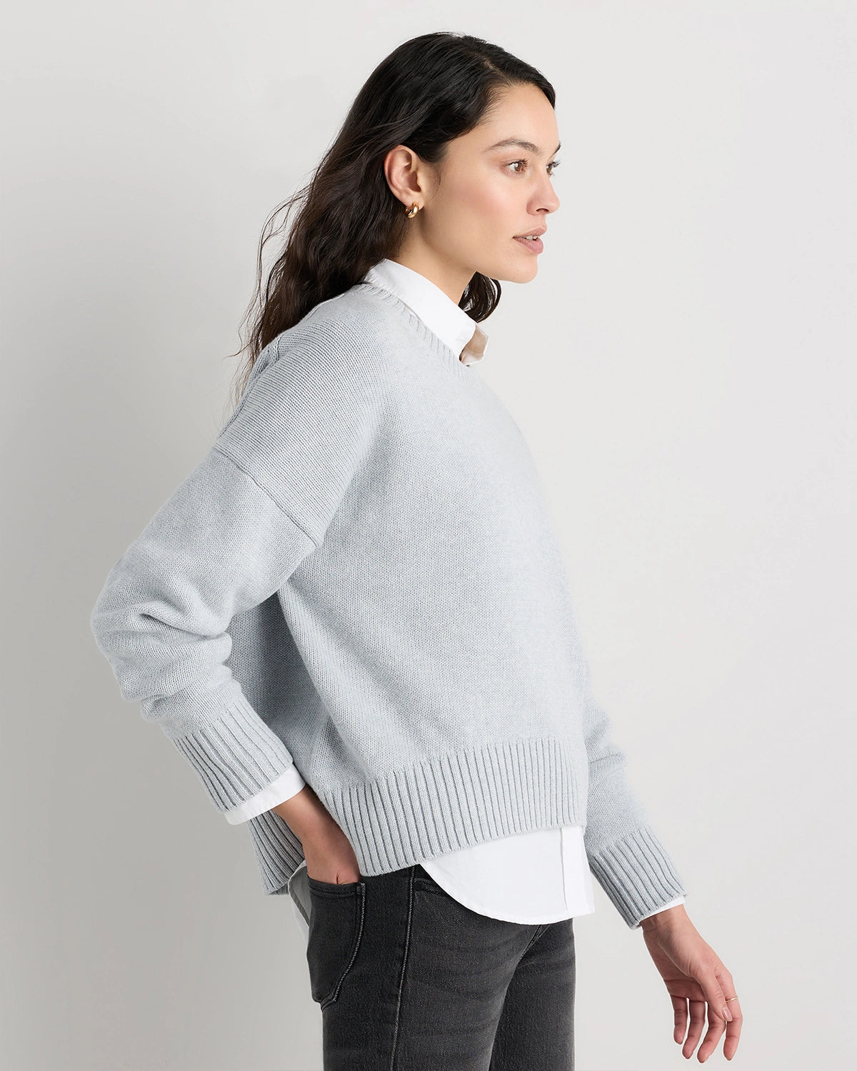 100% Organic Cotton Boyfriend Crew Sweater