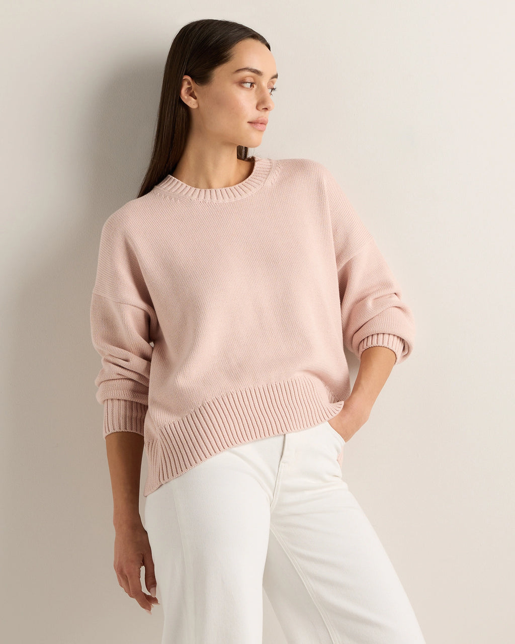 100% Organic Cotton Boyfriend Crew Sweater