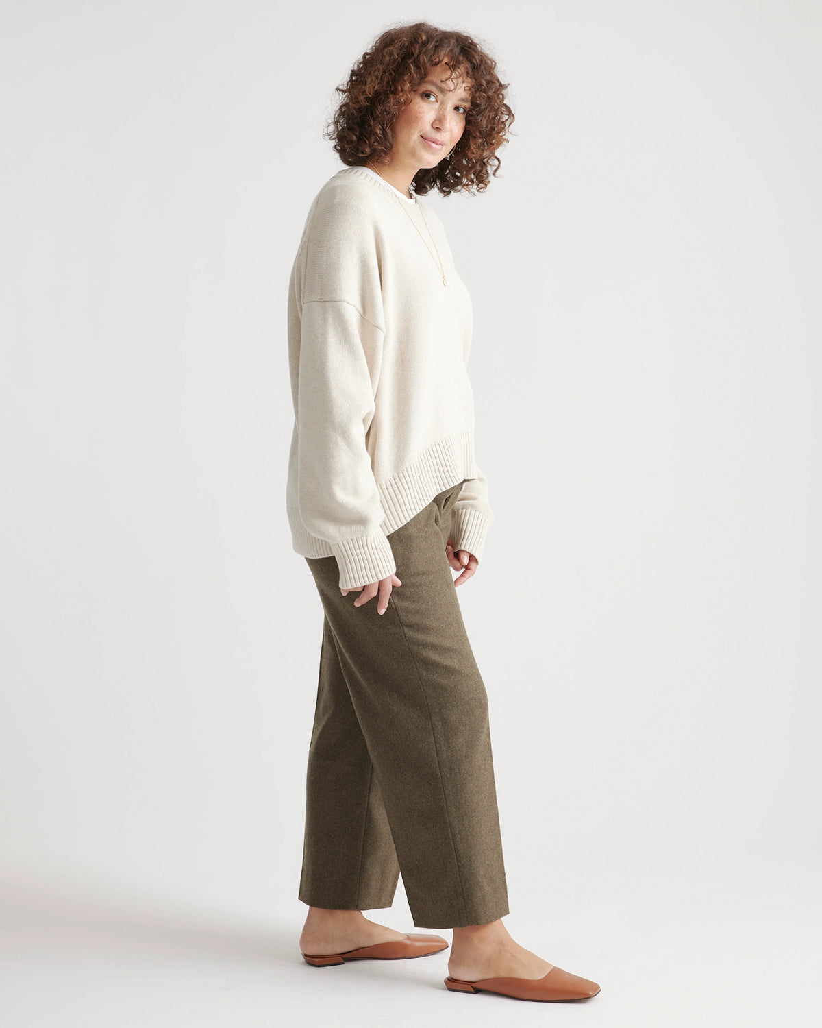 100% Organic Cotton Boyfriend Crew Sweater