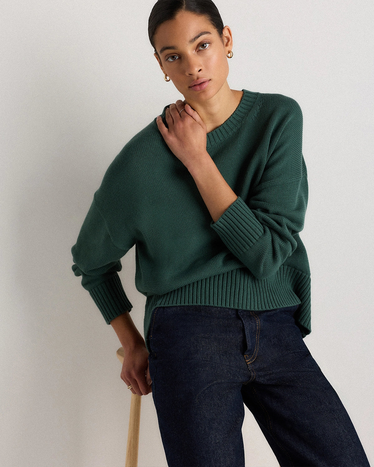 100% Organic Cotton Boyfriend Crew Sweater