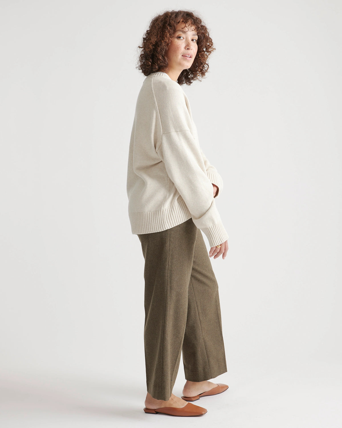 100% Organic Cotton Boyfriend Crew Sweater