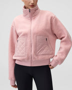 Teddy Quilted Zippered Pockets Jacket