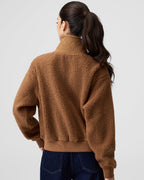 Teddy Quilted Zippered Pockets Jacket