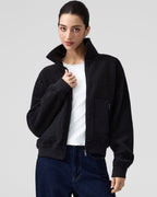 Teddy Quilted Zippered Pockets Jacket