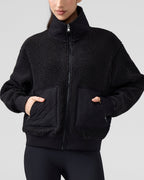 Teddy Quilted Zippered Pockets Jacket