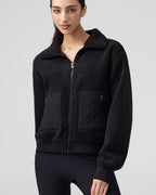 Teddy Quilted Zippered Pockets Jacket