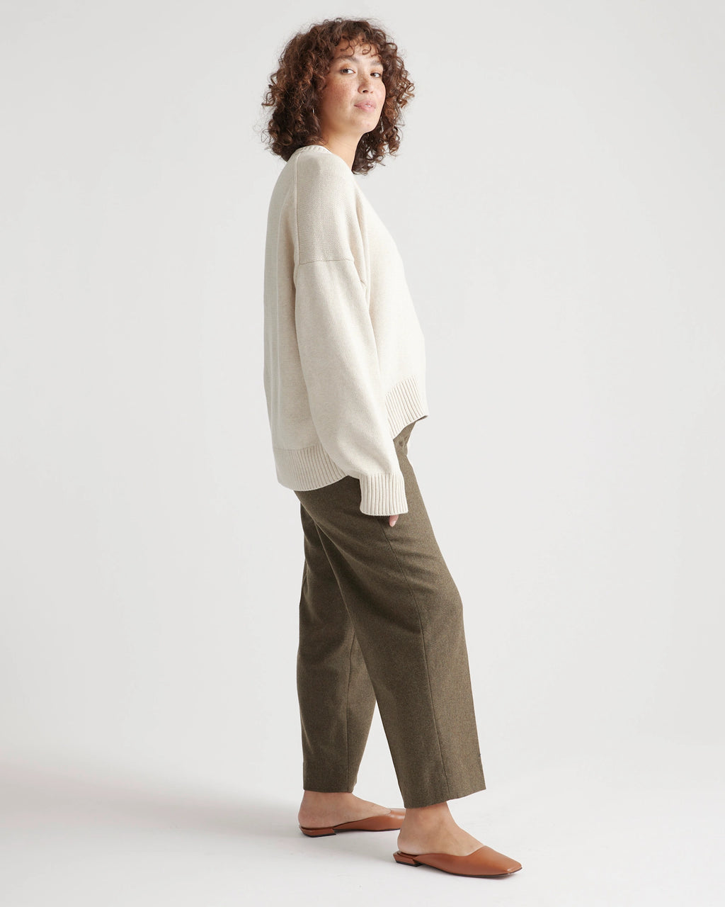 100% Organic Cotton Boyfriend Crew Sweater