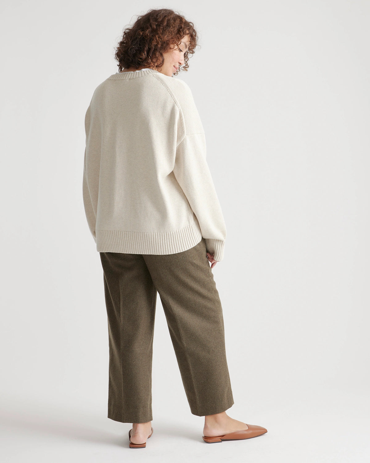 100% Organic Cotton Boyfriend Crew Sweater