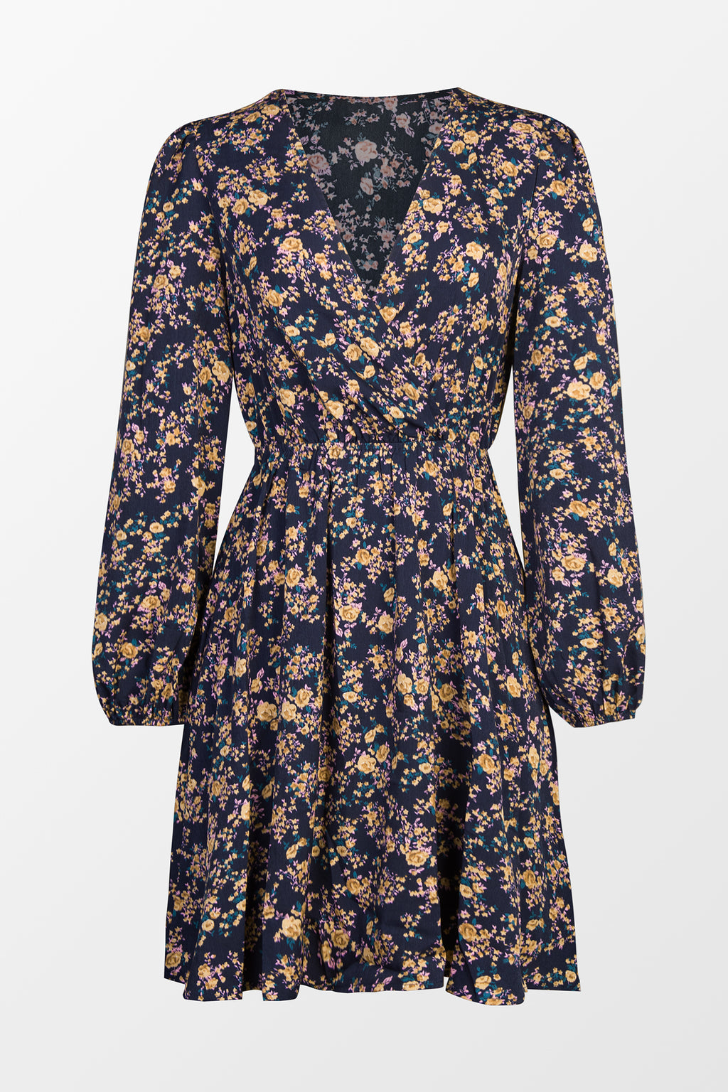 Alison Ditsy Floral Peasant Sleeve Mini Dress