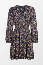 Alison Ditsy Floral Peasant Sleeve Mini Dress