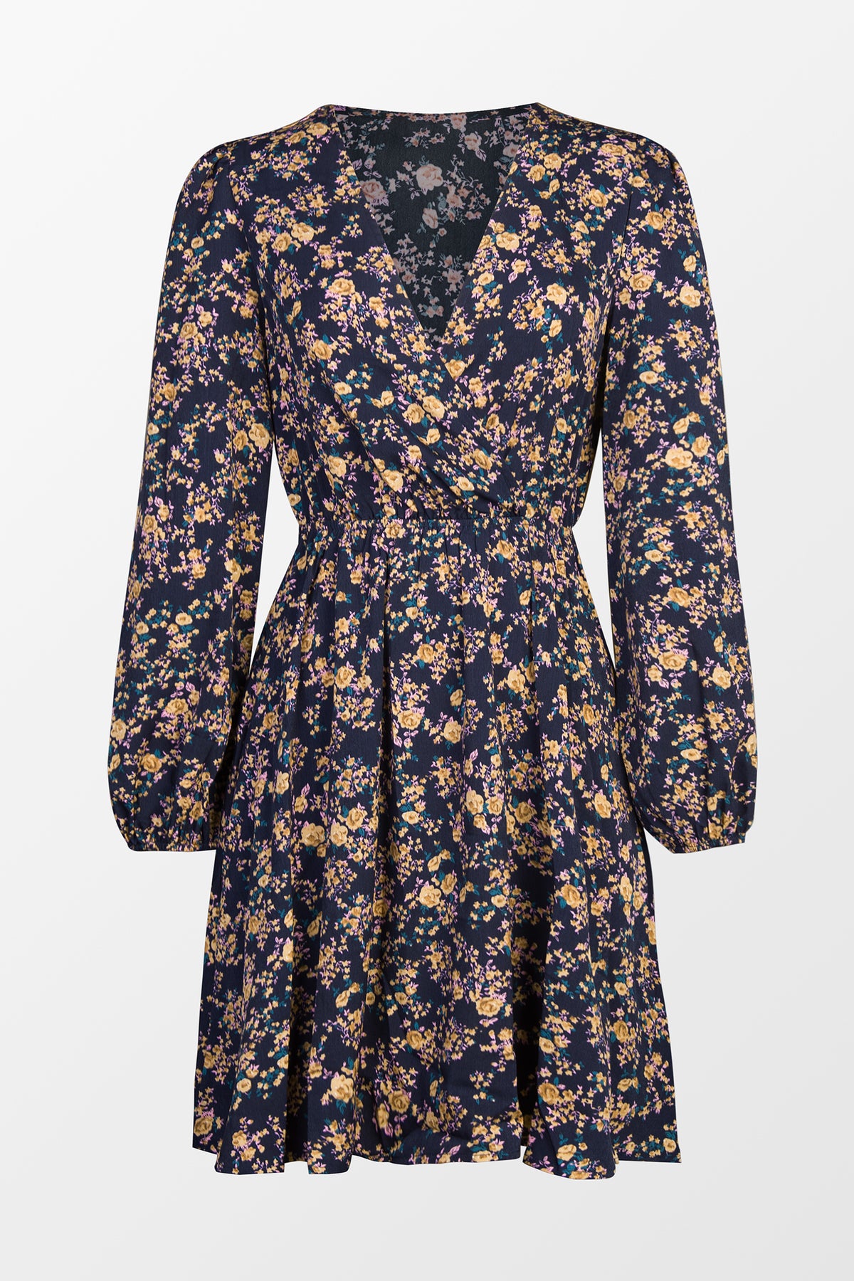 Alison Ditsy Floral Peasant Sleeve Mini Dress
