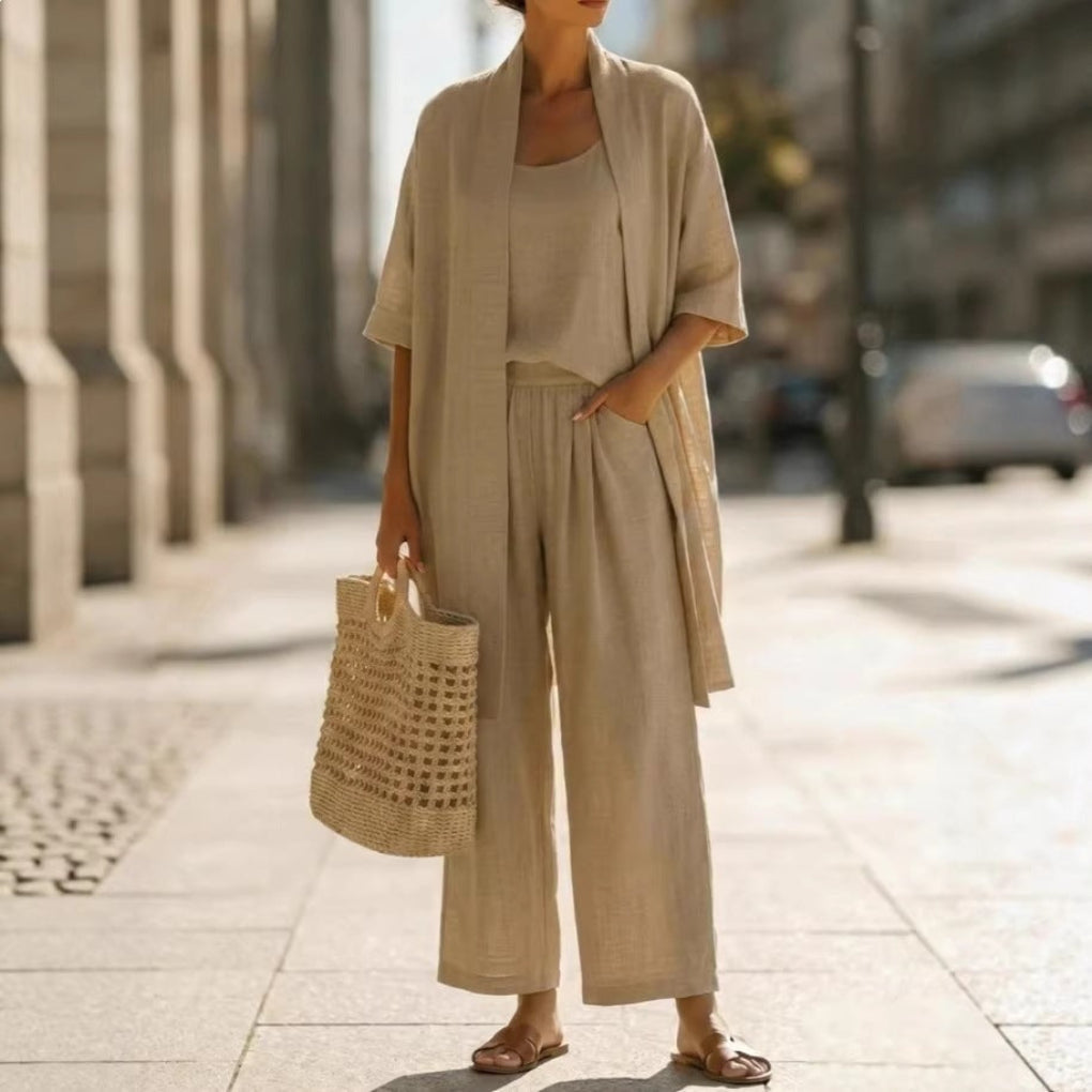 Women's 3 Piece Cardigan Pants Set