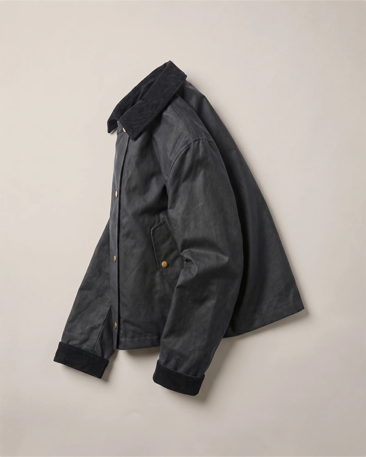 Organic Waxed Cotton Cropped Barn Jacket