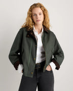Organic Waxed Cotton Cropped Barn Jacket