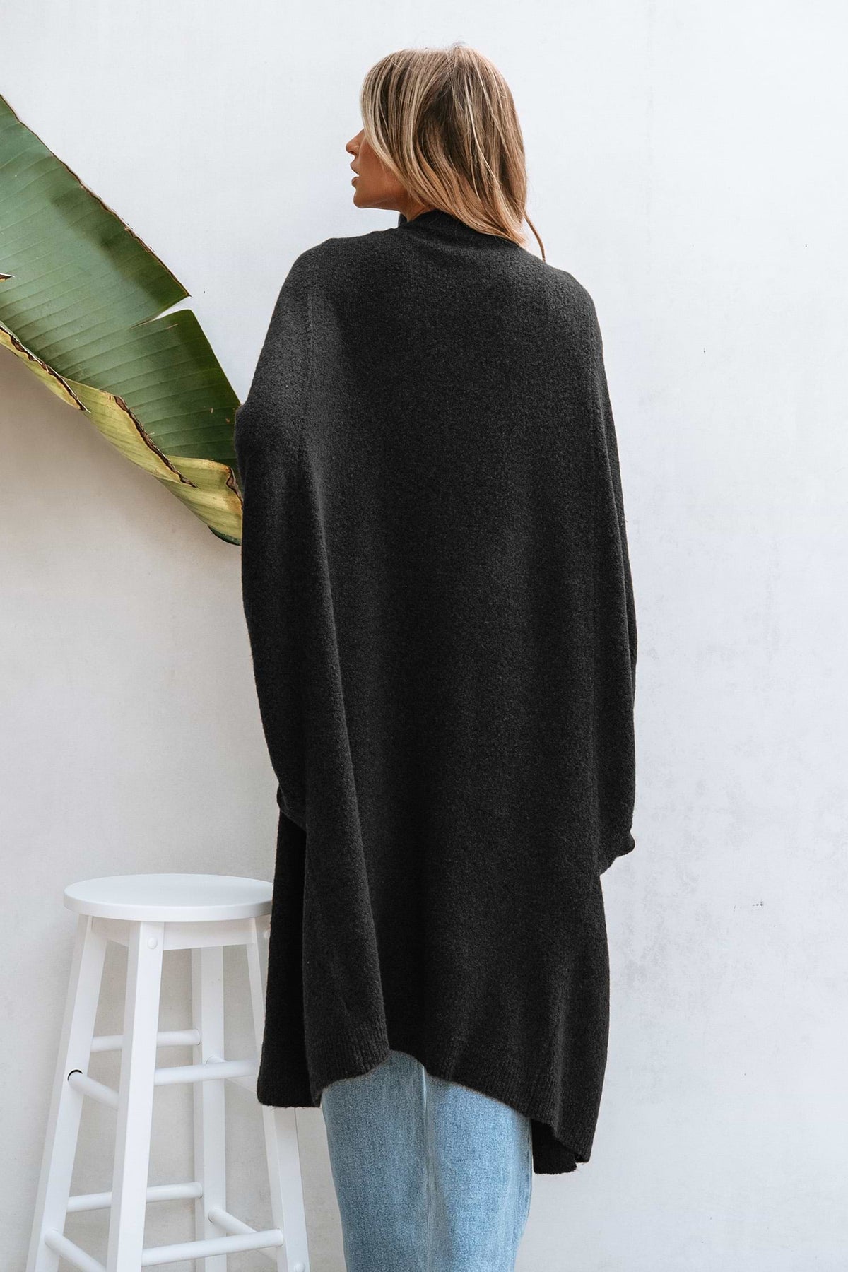 Tan Open Front Dolman Sleeve Duster Cardigan