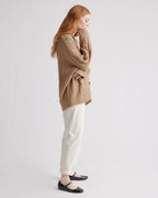 Camel Oversized Cable Knit Cardigan