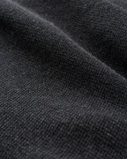 100% Organic Cotton Sweater Jacket in Charcoal/Black Colorblock - Knit texture detail