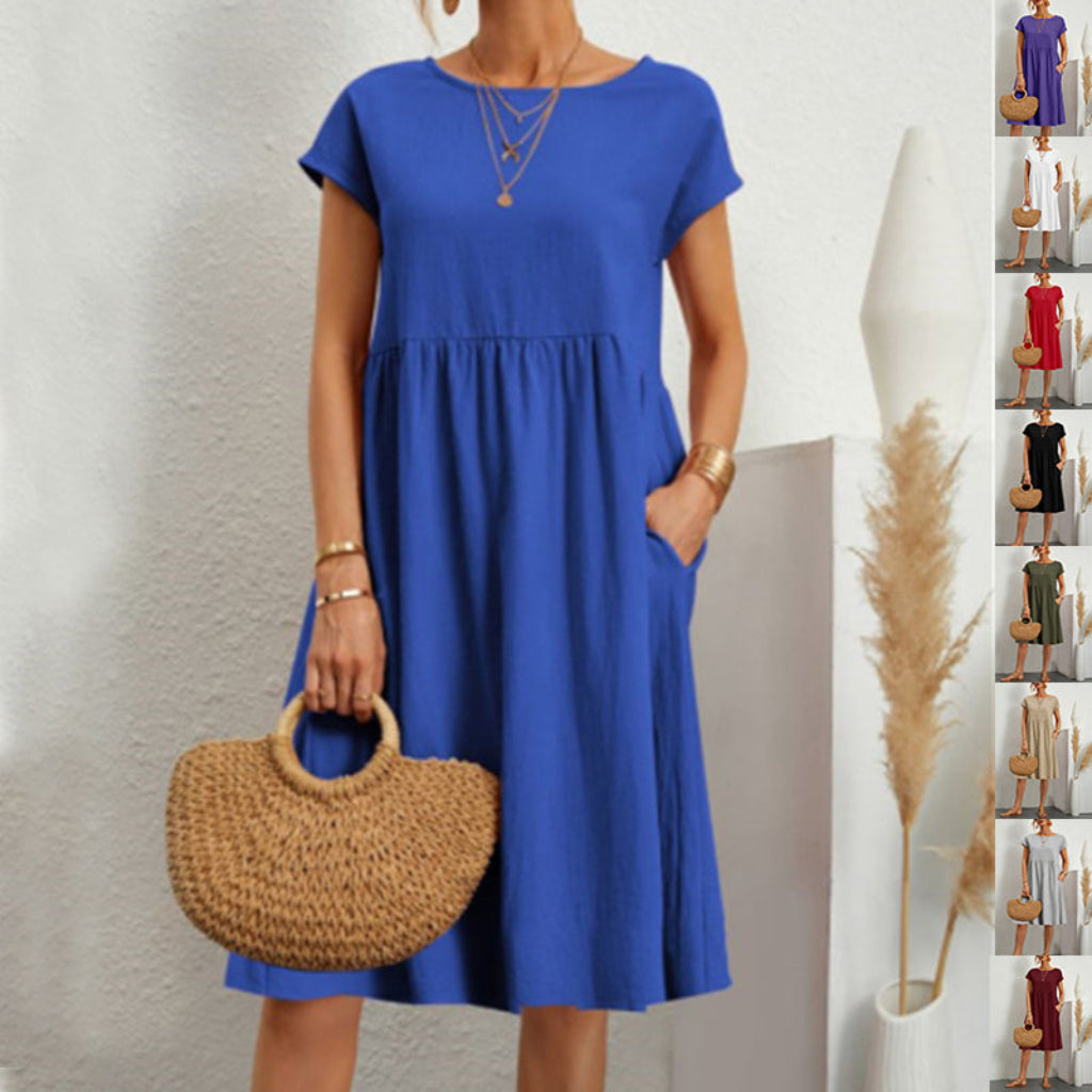 Women's Pocket Midi T-Shirt Dress