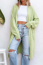 Tan Open Front Dolman Sleeve Duster Cardigan