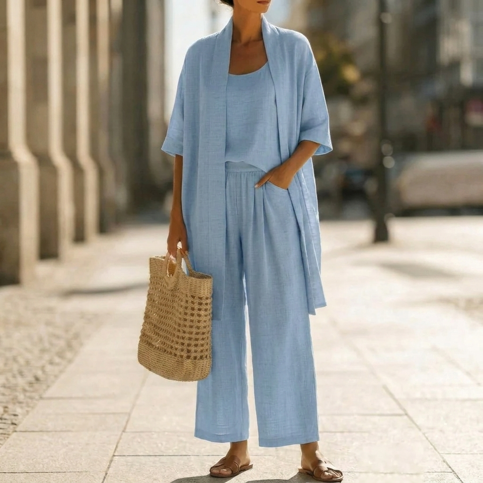 Women's 3 Piece Cardigan Pants Set