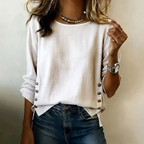 Button Detail Linen Top