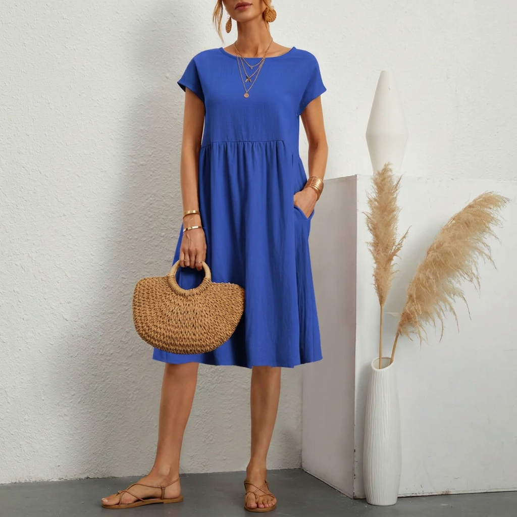 Women's Pocket Midi T-Shirt Dress