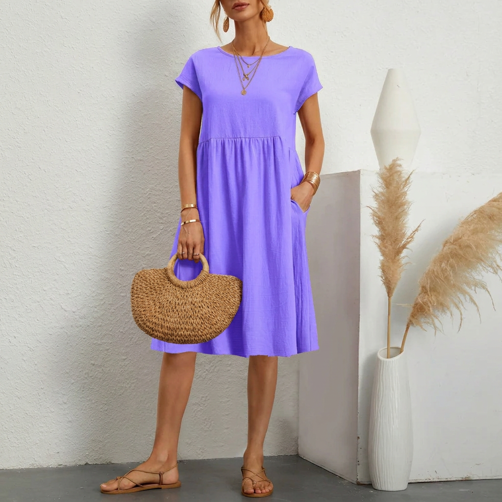 Women's Pocket Midi T-Shirt Dress
