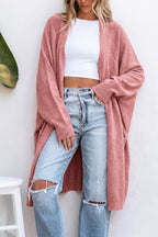 Tan Open Front Dolman Sleeve Duster Cardigan