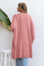 Tan Open Front Dolman Sleeve Duster Cardigan