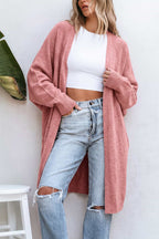 Tan Open Front Dolman Sleeve Duster Cardigan