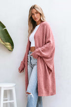 Tan Open Front Dolman Sleeve Duster Cardigan
